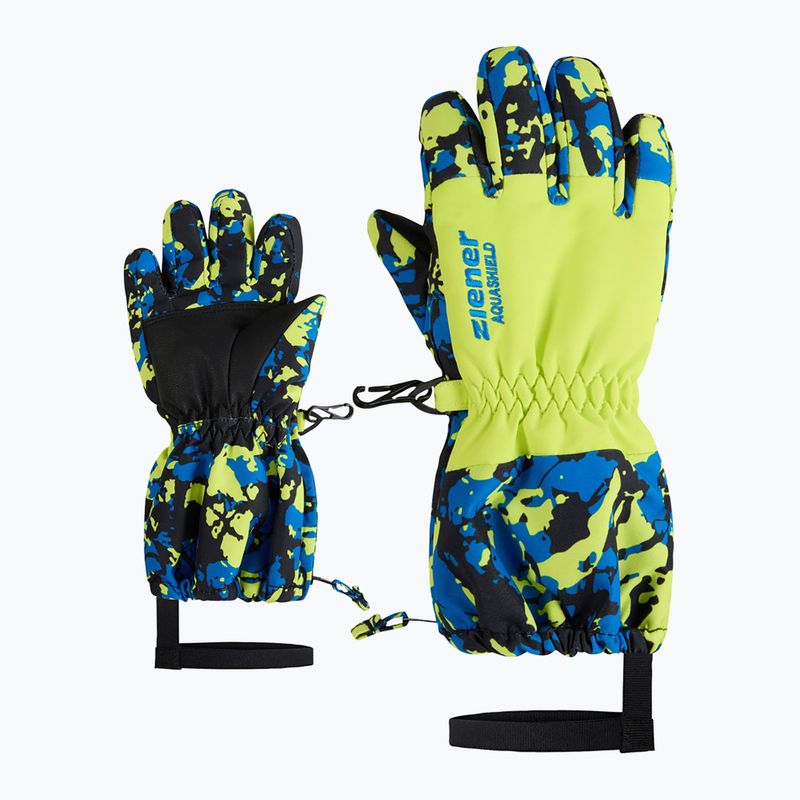 Vaikiškos slidinėjimo pirštinės ZIENER Levio AS Minis camo persian blue