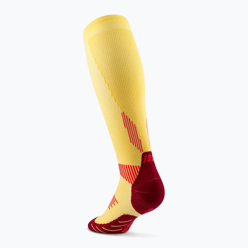 Moteriškos kompresinės kojinės CEP Run Tall 5.0 marigold/burgundy 3