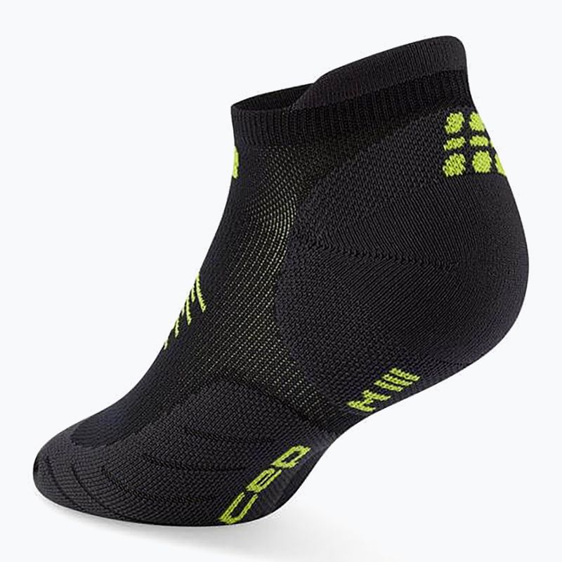 Moteriškos kompresinės kojinės CEP Run No Show 5.0 black/lime 3