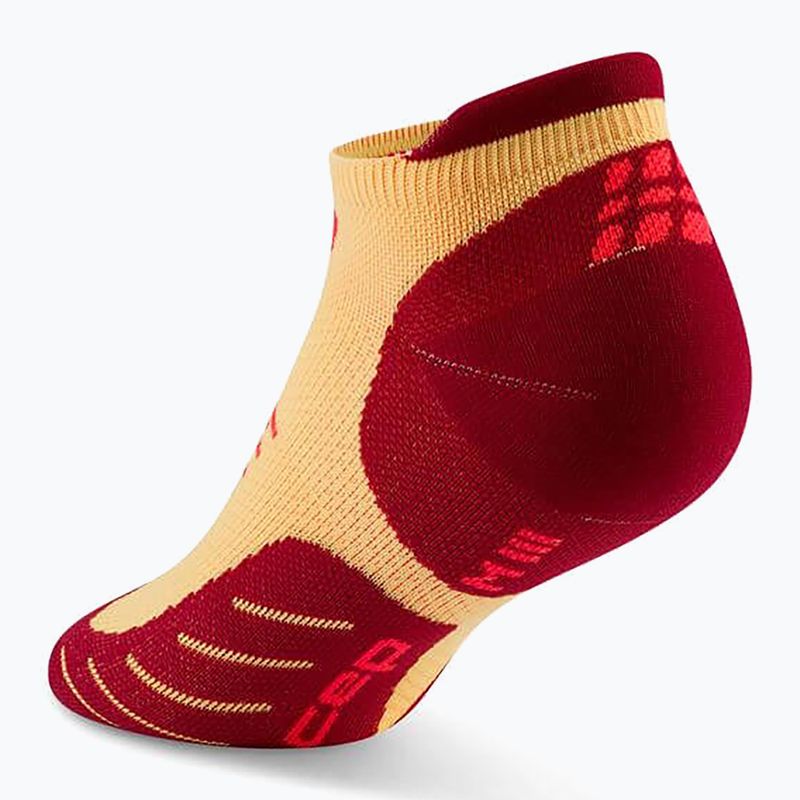 Moteriškos kompresinės kojinės CEP Run No Show 5.0 marigold/burgundy 3