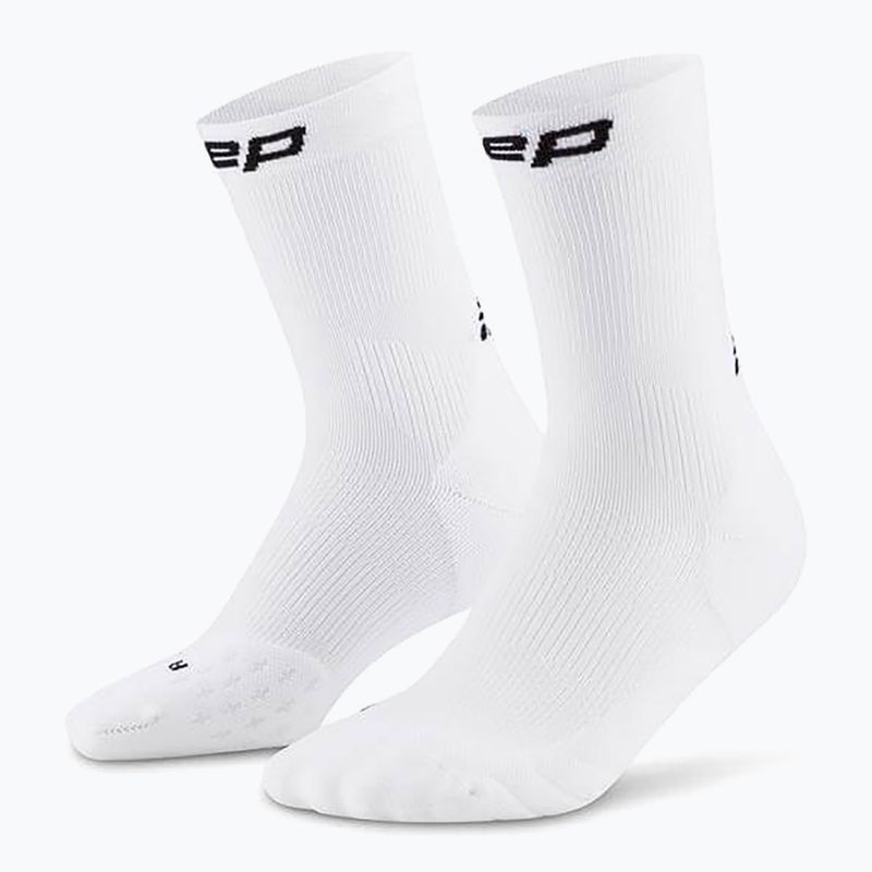 Moteriškos kompresinės kojinės CEP Run Mid Cut 5.0 white
