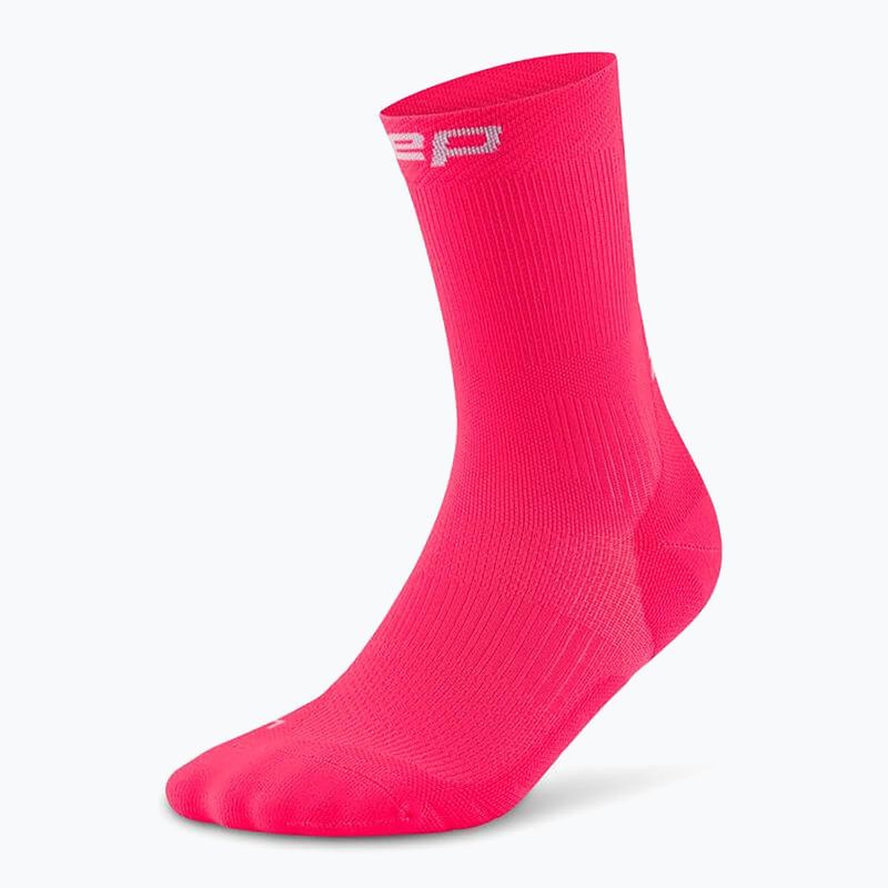 Moteriškos kompresinės kojinės CEP Run Mid Cut 5.0 pink 2