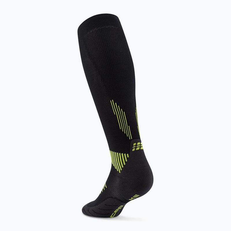 Vyriškos kompresinės kojinės CEP Run Tall 5.0 black/lime 3