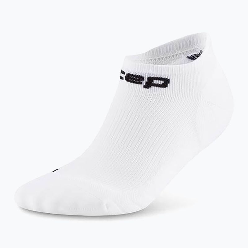 Vyriškos kompresinės kojinės CEP Run No Show 5.0 white 2