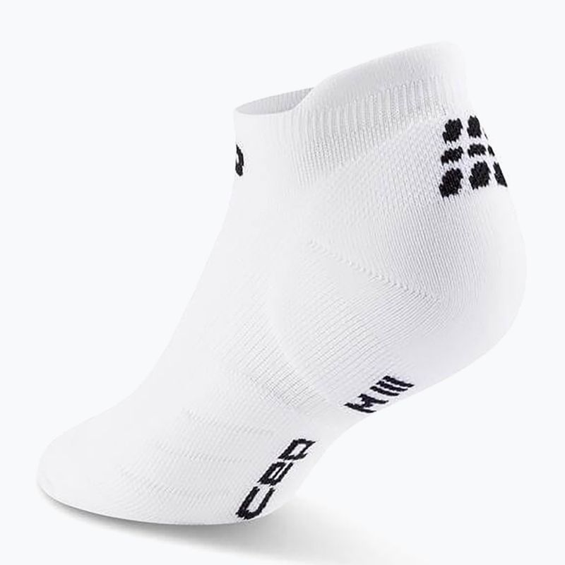 Vyriškos kompresinės kojinės CEP Run No Show 5.0 white 3