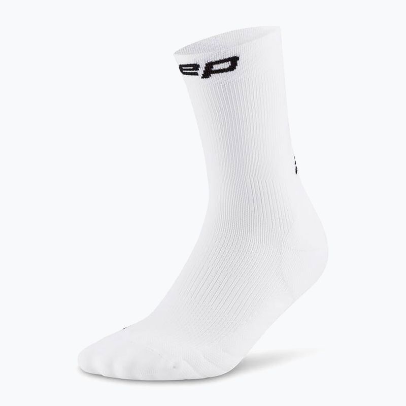 Vyriškos kompresinės kojinės CEP Run Mid Cut 5.0 white 2