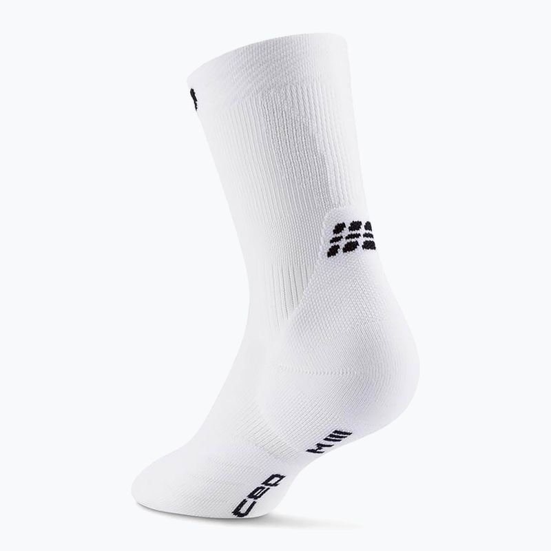 Vyriškos kompresinės kojinės CEP Run Mid Cut 5.0 white 3
