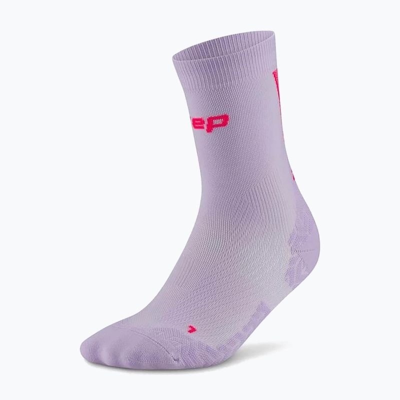 Vyriškos kompresinės kojinės CEP Ultralight Mid Cut 4.0 lilac/pink 2