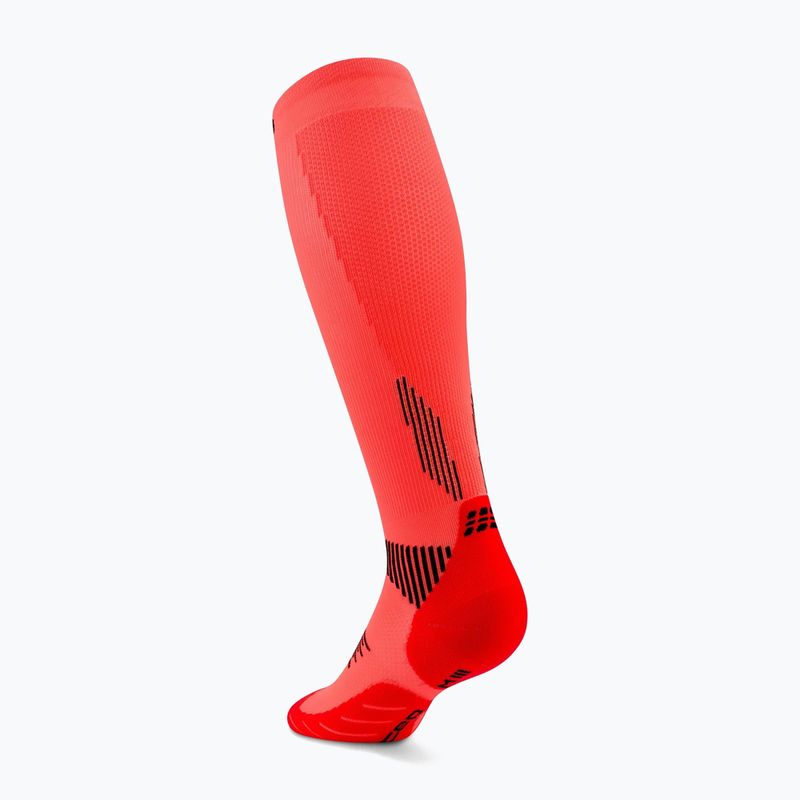 Moteriškos kompresinės kojinės CEP Run Tall 5.0 neon coral 3