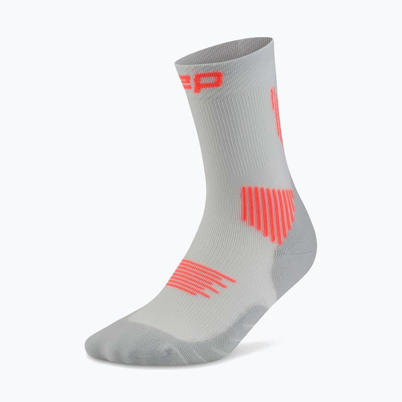 Vyriškos kompresinės kojinės CEP Run Mid Cut 5.0 grey 2