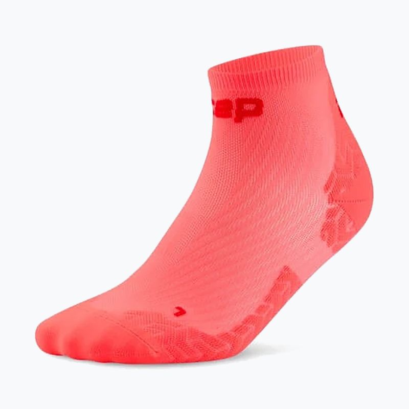 Moteriškos kojinės CEP Ultralight Low Cut 4.0 neon coral/red 2