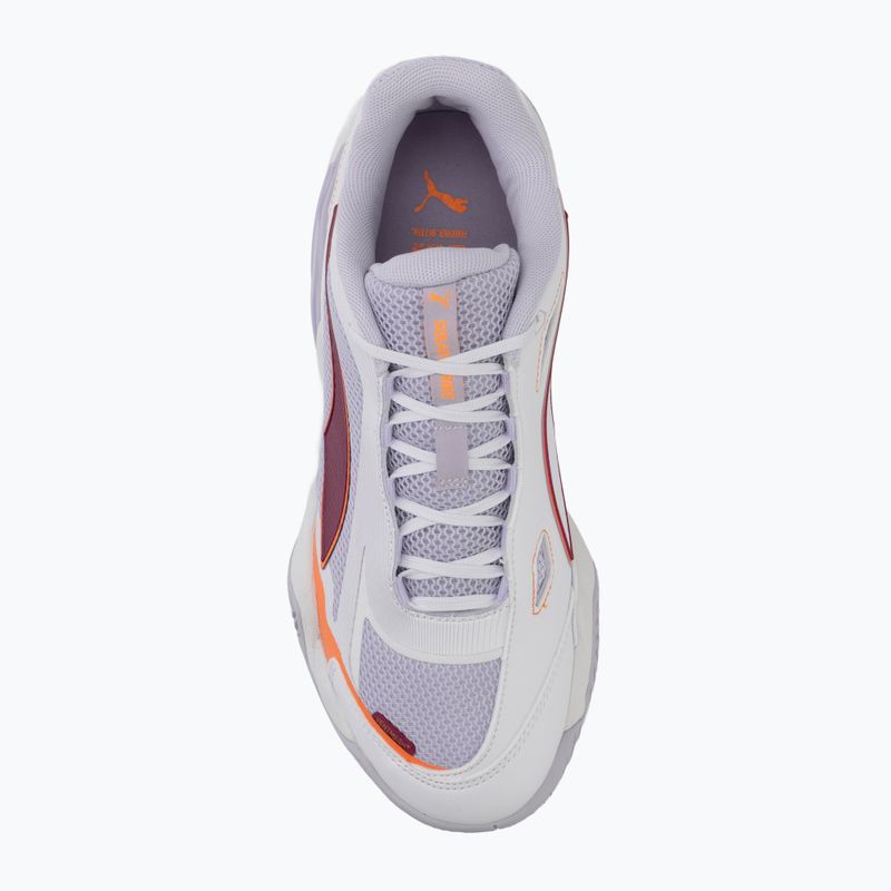 Moteriški rankinio bateliai PUMA Solarstrike 4 puma white/heat fire/lilac crush berry 5