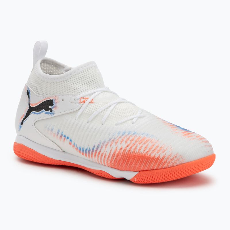Vaikiški futbolo batai PUMA Future 8 Match It + Mid Jr puma white/puma black/glowing red