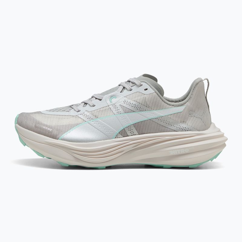 PUMA Deviate Nitro Elite Trail moteriški bėgimo bateliai feather grey / mint melt