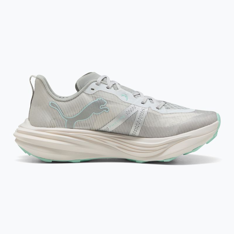 PUMA Deviate Nitro Elite Trail moteriški bėgimo bateliai feather grey / mint melt 2