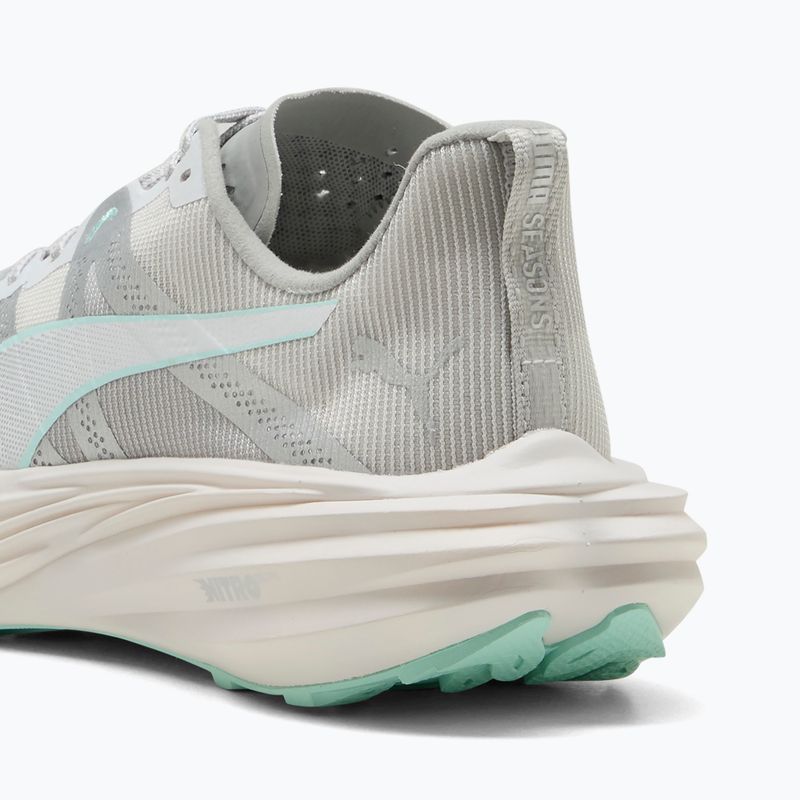 PUMA Deviate Nitro Elite Trail moteriški bėgimo bateliai feather grey / mint melt 4