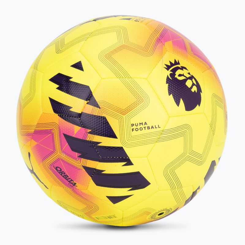 Futbolo kamuolys PUMA Orbita Cup PL Lights fluo yellow/multicolor dydis 5 2
