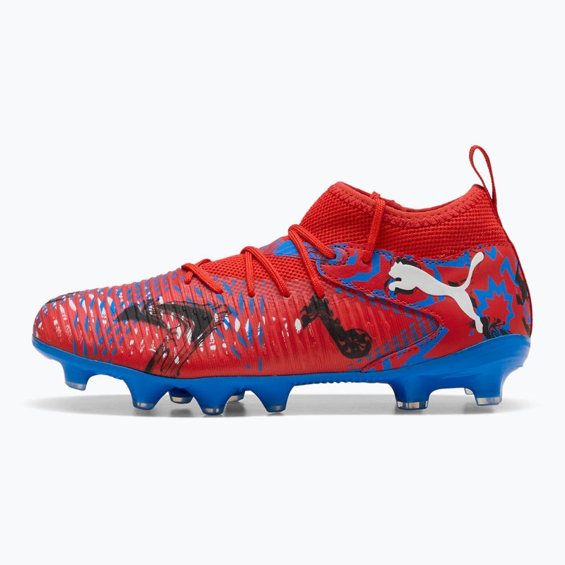 PUMA Future 8 Match Playmakers FG/AG Jr vaikų futbolo bateliai puma red/puma black/ultra blue/pink pixel
