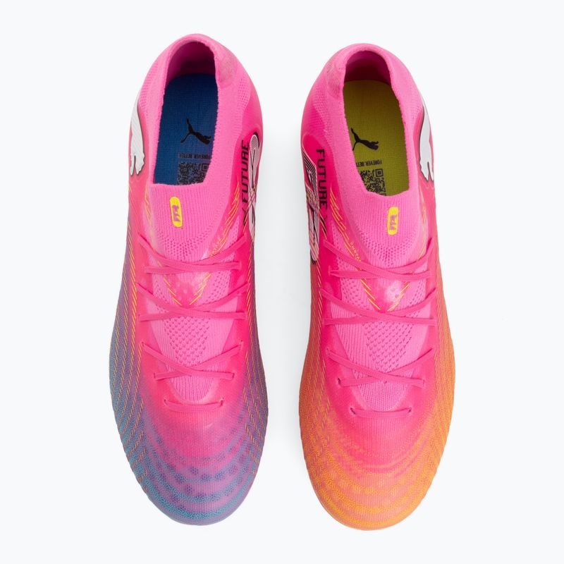 Vaikiški futbolo batai PUMA Future 9 Pro FG/AG Jr poison pink/puma wht/sun stream/bright aqua/puma blk 5