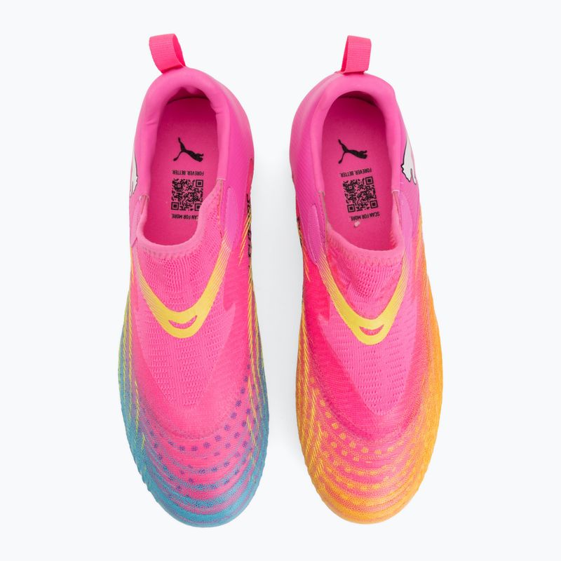 Vaikiški futbolo batai PUMA Future 9 Match LL FG/AG Jr poison pink/puma wht/sun stream/bright aqua/puma blk 5