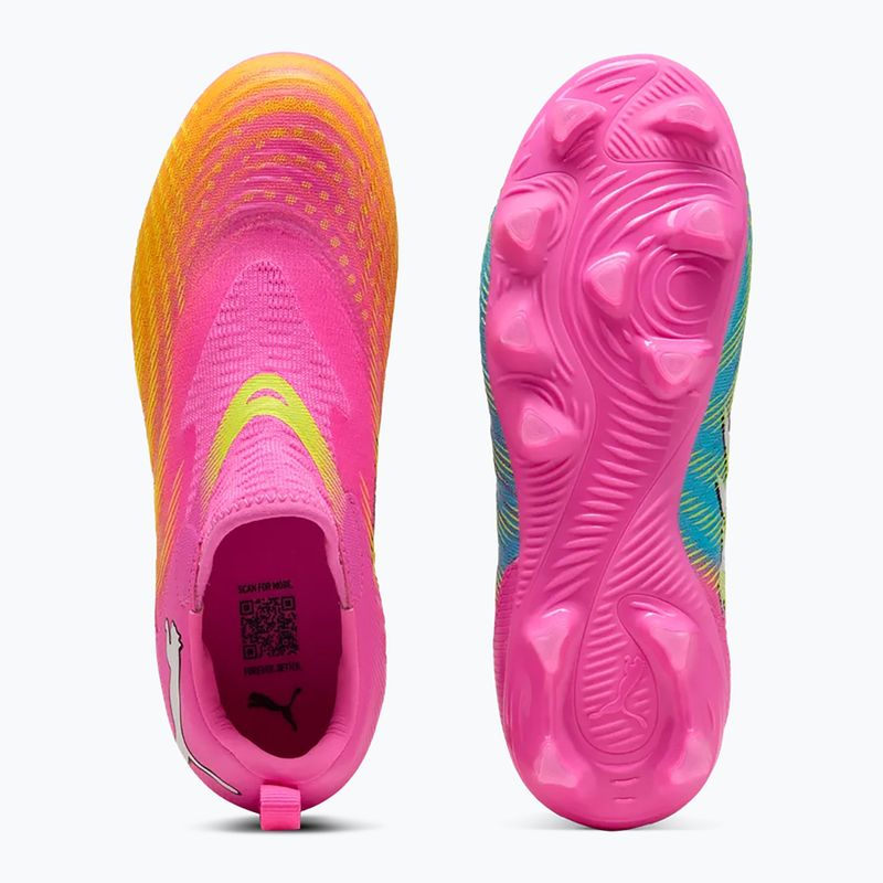 Vaikiški futbolo batai PUMA Future 9 Match LL FG/AG Jr poison pink/puma wht/sun stream/bright aqua/puma blk 4