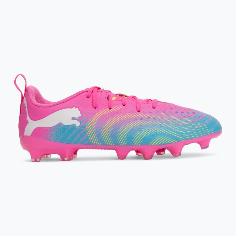 Vaikiški futbolo batai PUMA Future 9 Play FG/AG Jr poison pink/puma wht/sun stream/bright aqua/puma blk 2