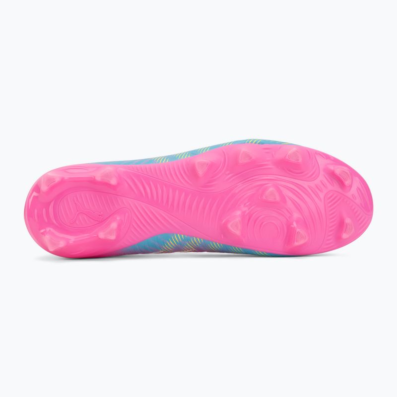 Vaikiški futbolo batai PUMA Future 9 Play FG/AG Jr poison pink/puma wht/sun stream/bright aqua/puma blk 4
