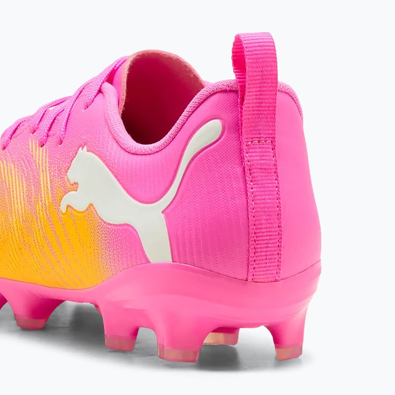 Vaikiški futbolo batai PUMA Future 9 Play FG/AG Jr poison pink/puma wht/sun stream/bright aqua/puma blk 4