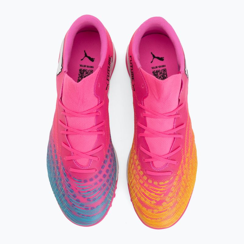 Futbolo batai PUMA Future 9 Match Fusion TT poison pink/puma white/sun stream/bright aqua/puma black 5