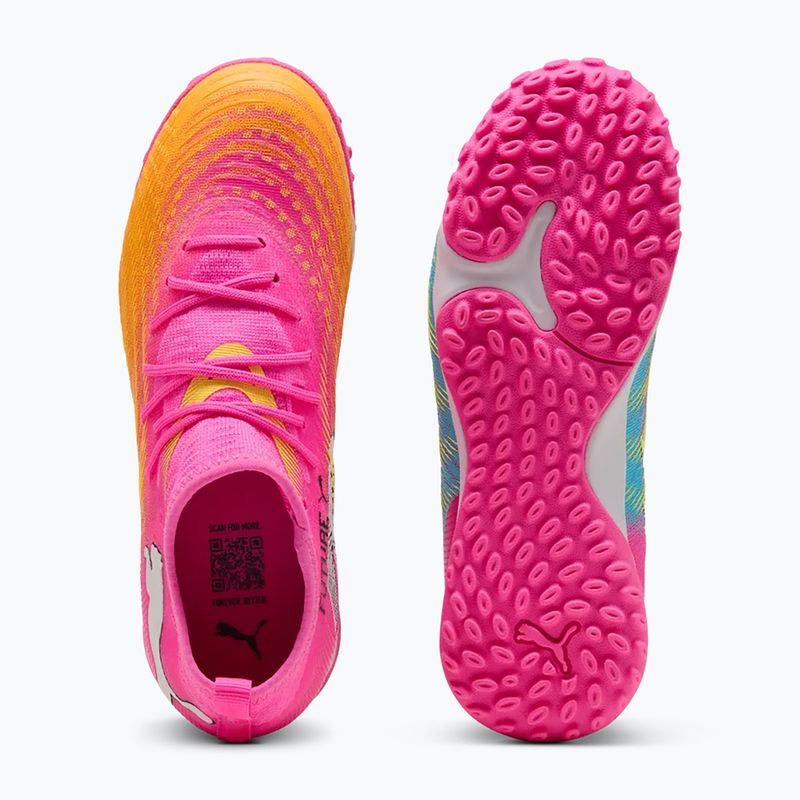 Vaikiški futbolo batai PUMA Future 9 Match TT + Mid Jr poison pink/puma wht/sun stream/bright aqua/puma blk 3