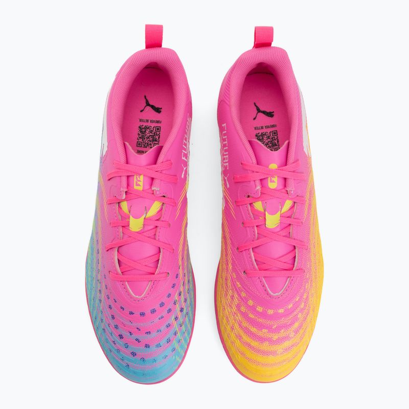 Vaikiški futbolo batai PUMA Future 9 Play IT Jr poison pink/puma wht/sun stream/bright aqua/puma blk 5