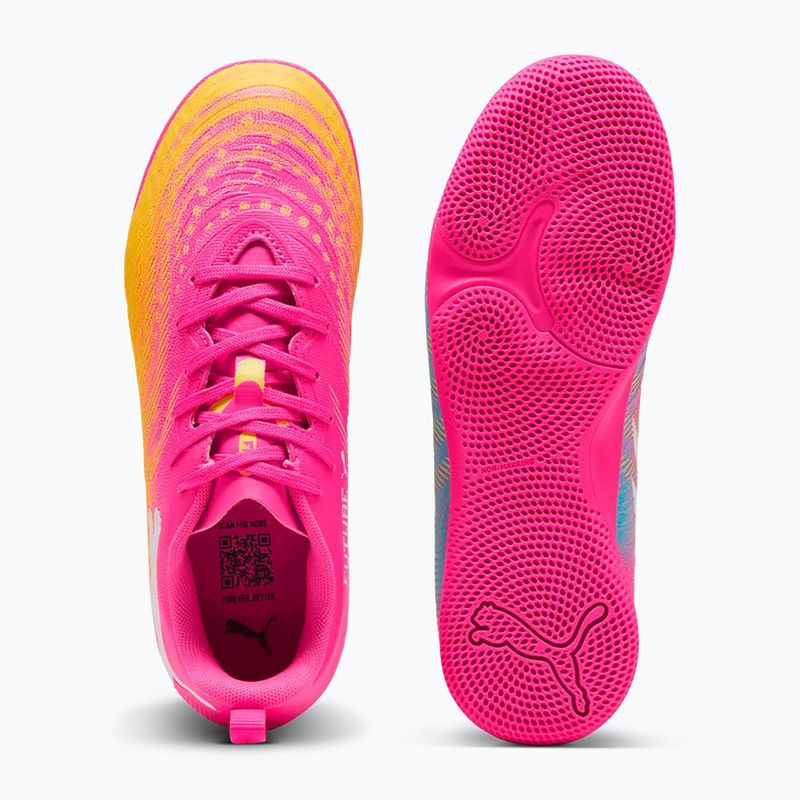 Vaikiški futbolo batai PUMA Future 9 Play IT Jr poison pink/puma wht/sun stream/bright aqua/puma blk 3