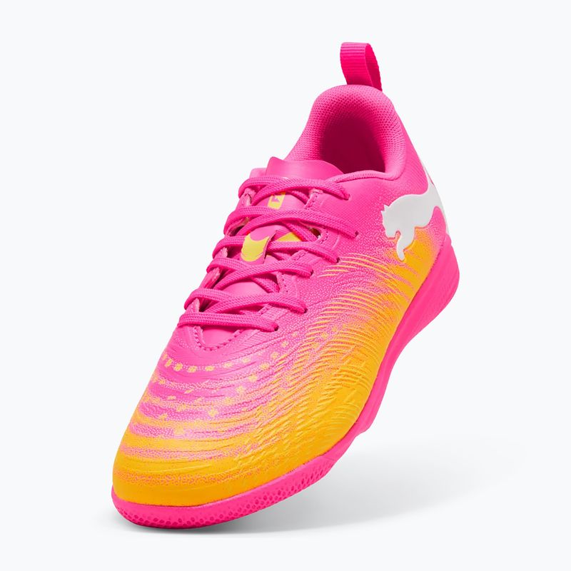 Vaikiški futbolo batai PUMA Future 9 Play IT Jr poison pink/puma wht/sun stream/bright aqua/puma blk 5