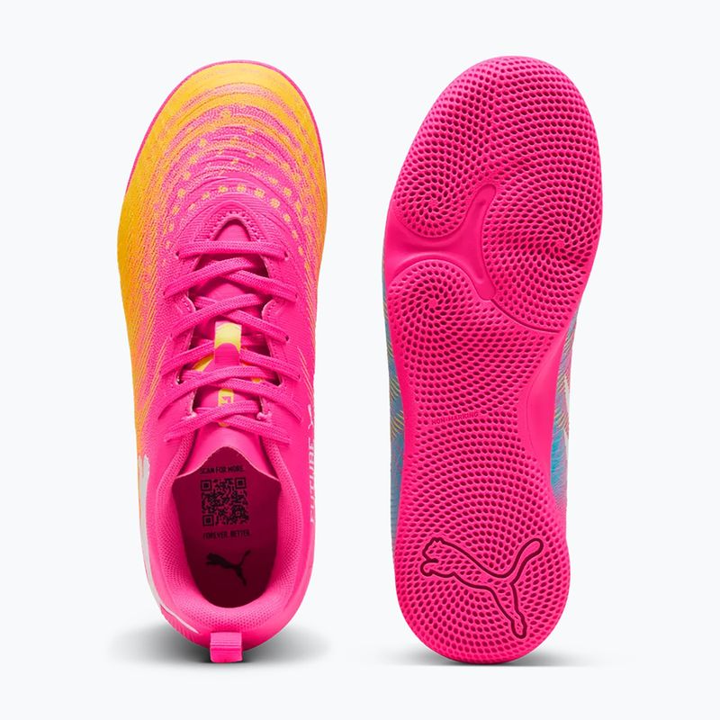 Vaikiški futbolo batai PUMA Future 9 Play IT Jr poison pink/puma wht/sun stream/bright aqua/puma blk 6