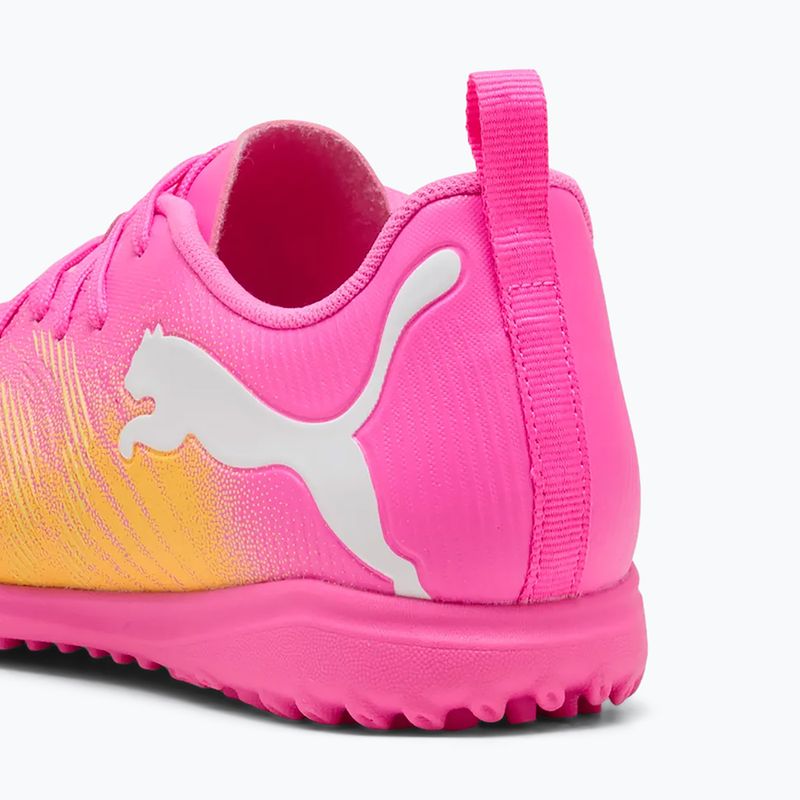 Vaikiški futbolo batai PUMA Future 9 Play TT poison pink/puma white/sun stream/bright aqua/puma black 7