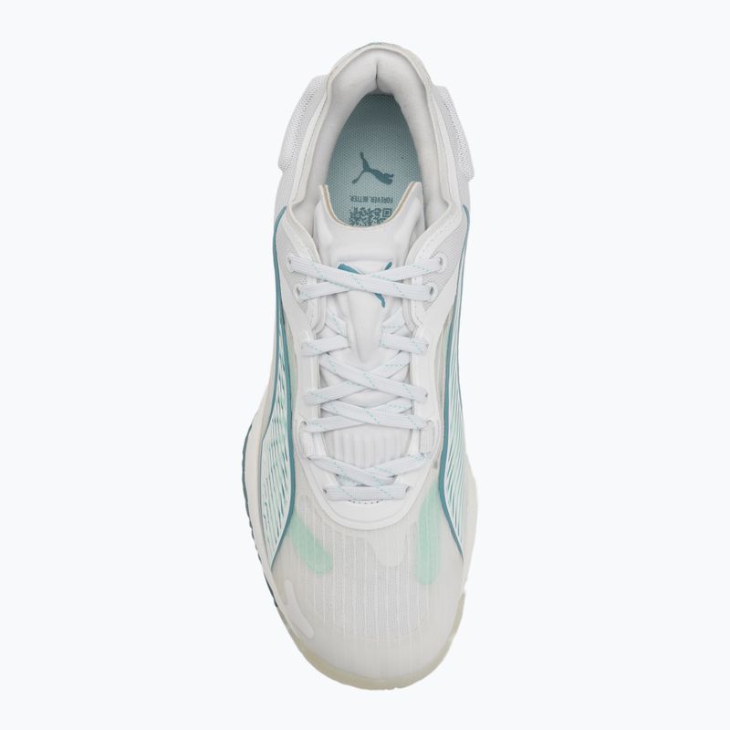 Moteriški rankinio batai PUMA Accelerate Nitro SQD 4 Game On Puma White/Baltic Sea Blue/Fresh Water 5