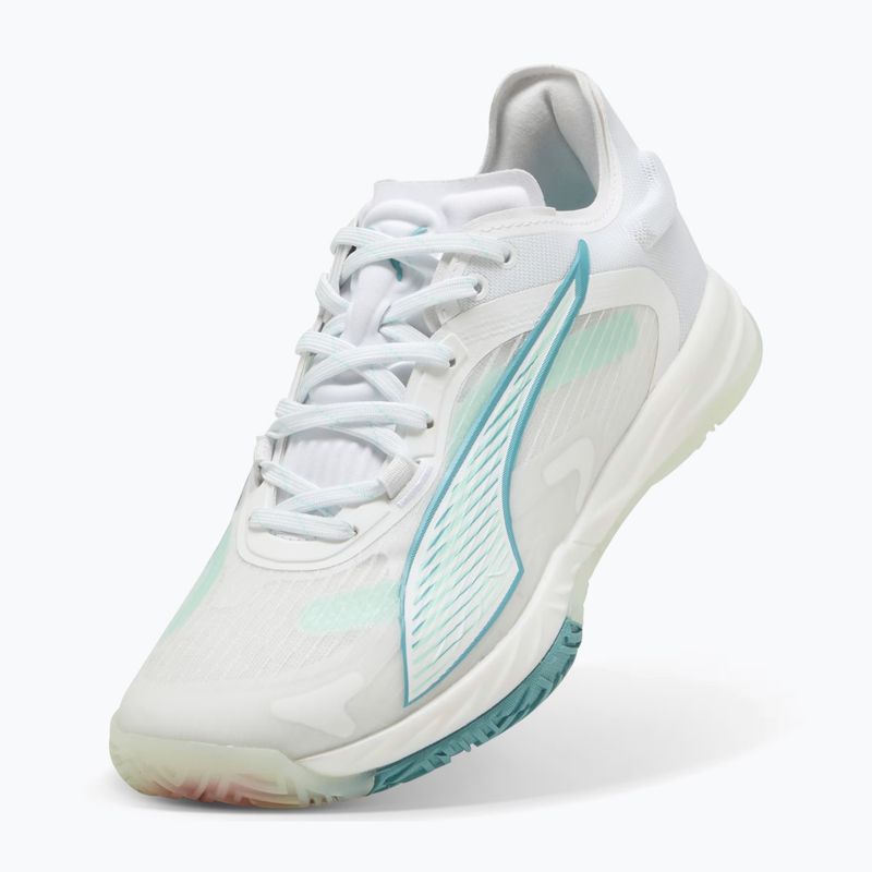 Moteriški rankinio batai PUMA Accelerate Nitro SQD 4 Game On Puma White/Baltic Sea Blue/Fresh Water 10