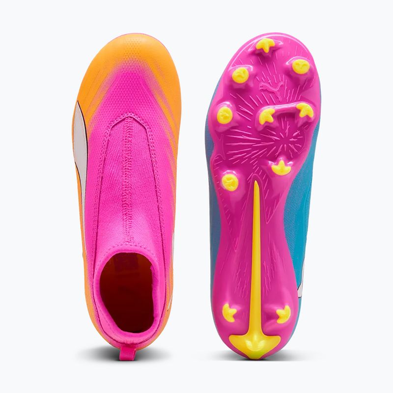Vaikiški futbolo batai PUMA Ultra 6 Match+ LL FG/AG Jr poison pink/puma white/sun stream/bright aqua/puma black 4