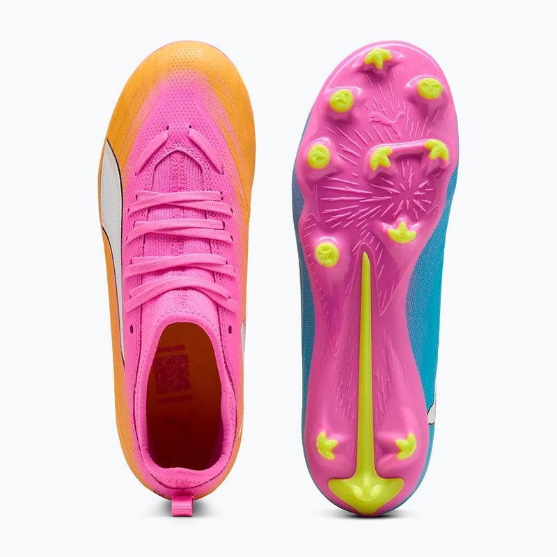 Vaikiški futbolo batai PUMA Ultra 6 Match FG/AG Jr poison pink/puma white/sun stream/bright aqua/puma black 5