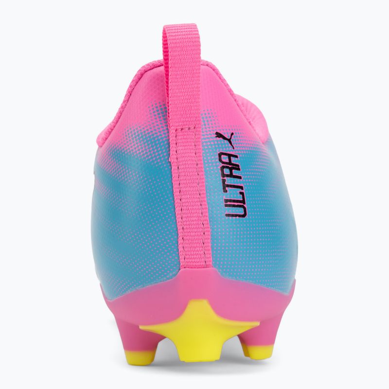 Vaikiški futbolo batai PUMA Ultra 6 Play FG/AG Jr poison pink/puma white/sun stream/bright aqua/puma black 6