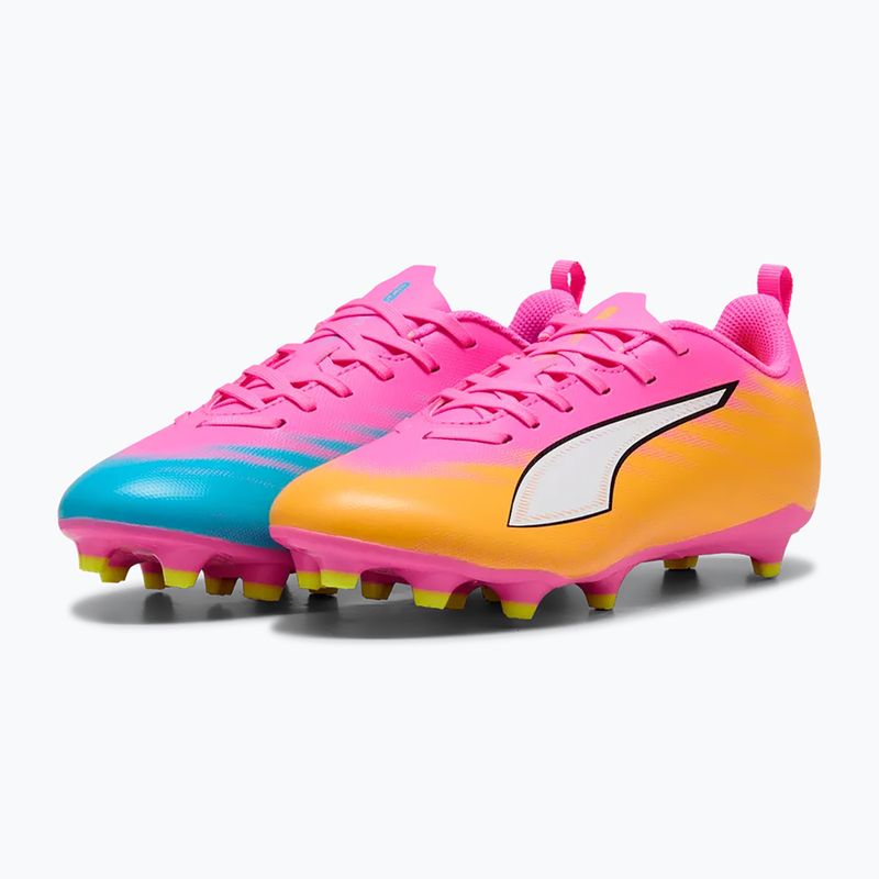 Vaikiški futbolo batai PUMA Ultra 6 Play FG/AG Jr poison pink/puma white/sun stream/bright aqua/puma black 4