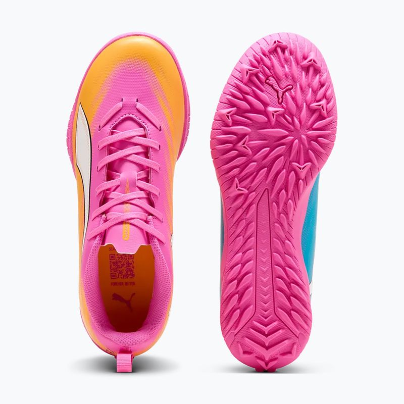 Vaikiški futbolo batai PUMA Ultra 6 Play TT Jr poison pink/puma white/sun stream/bright aqua/puma black 4