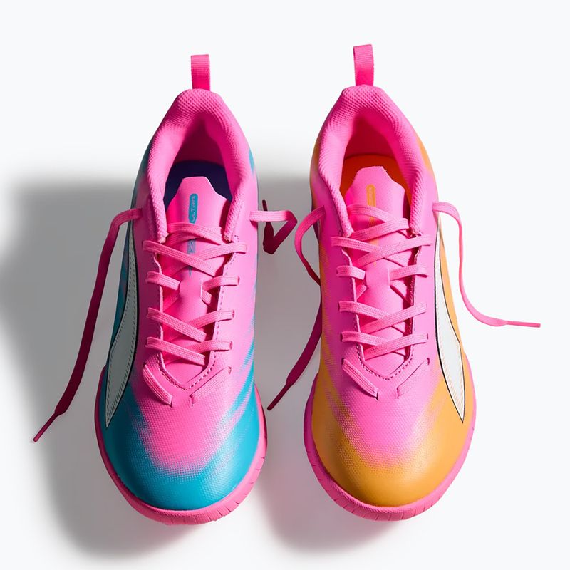 Vaikiški futbolo batai PUMA Ultra 6 Play TT Jr poison pink/puma white/sun stream/bright aqua/puma black 5