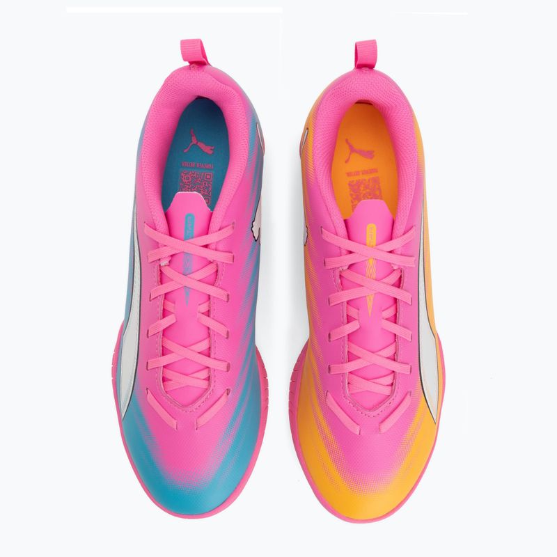 Vaikiški futbolo batai PUMA Ultra 6 Play TT Jr poison pink/puma white/sun stream/bright aqua/puma black 5
