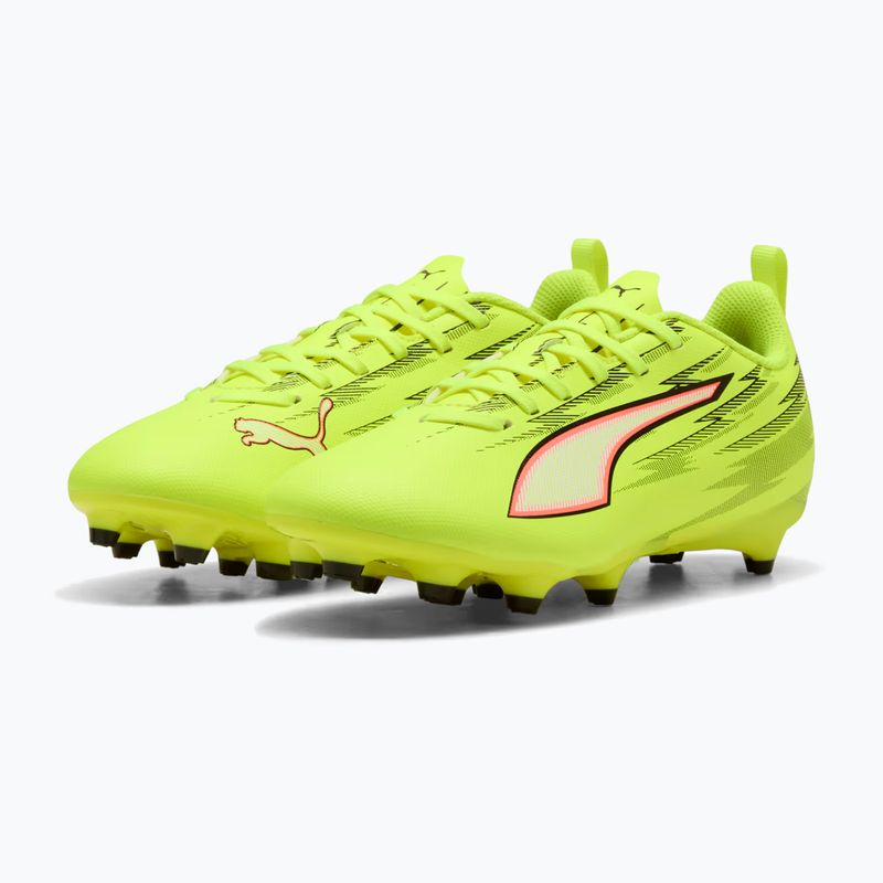 Vaikiški futbolo bateliai PUMA Ultra 6 Play FG/AG Jr yellow alert/puma black/glowing red/lime squeeze 9