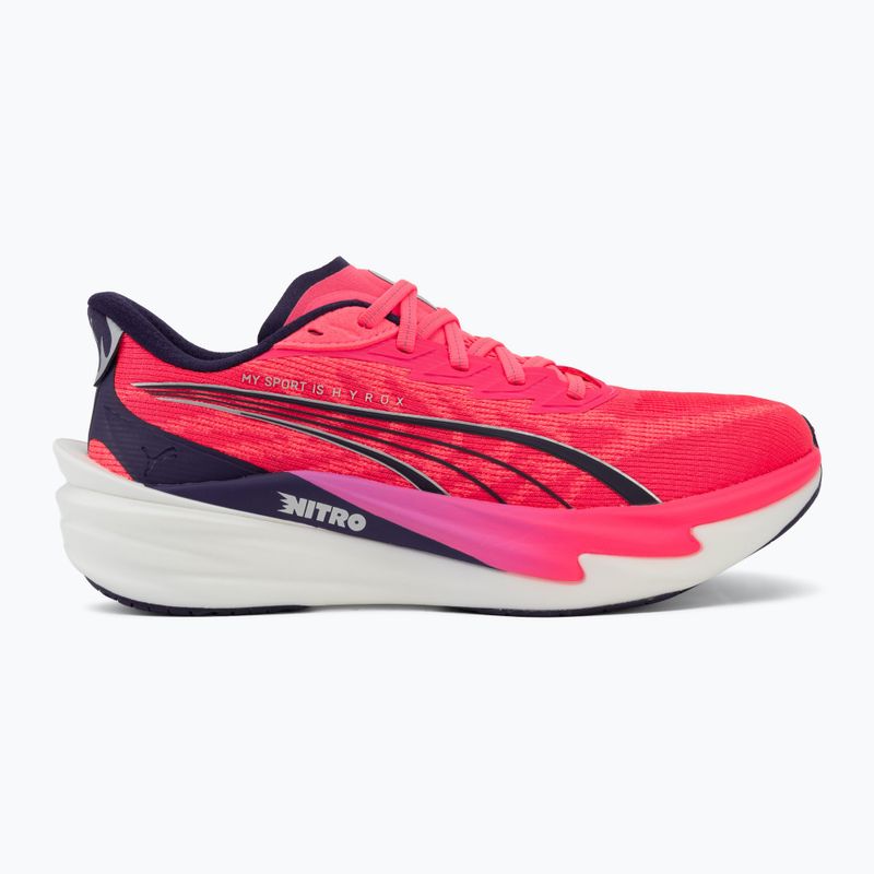 Moteriški bėgimo bateliai PUMA x HYROX Deviate Nitro 4 rožiniai 2
