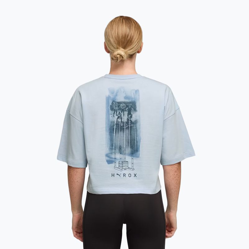 Moteriški treniruočių marškinėliai PUMA Hyrox Cropped Lifestyle Tee gray 3