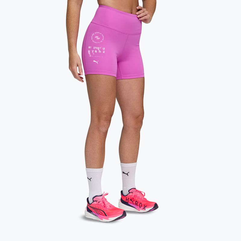 Moteriškos treniruočių šortai PUMA x HYROX Tad Essential Tight rožiniai