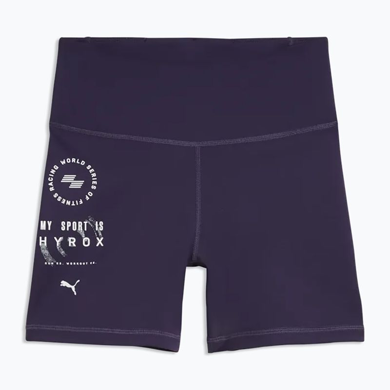Moteriškos treniruočių šortai PUMA x HYROX Tad Essential Tight violetinės spalvos