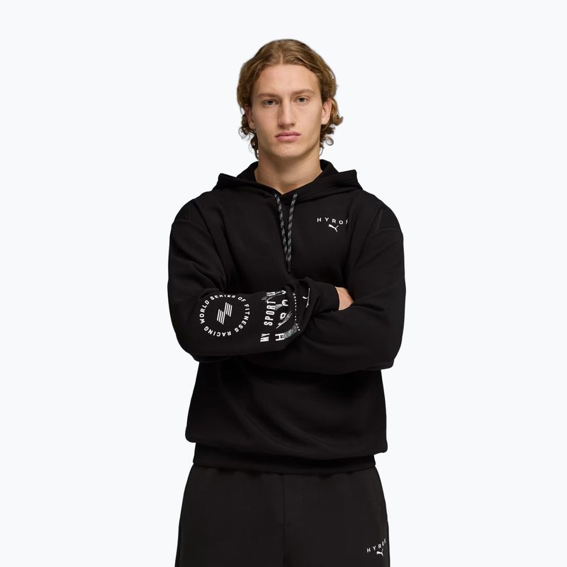 Vyriškas treninginis džemperis PUMA x HYROX Cloudspun Hoodie juodas